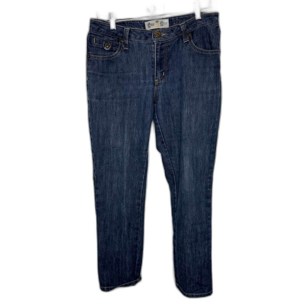 One 5 One Jeans Women’s Size 8 Dark Wash Mid Rise Stretch Denim Ankle Jeans